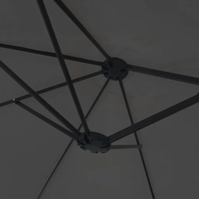 vidaXL Ομπρέλα με Διπλή Κορυφή Ανθρακί 449 x 265 εκ.