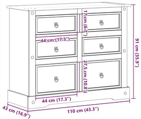 ΣΥΡΤΑΡΙΕΡΑ CORONA 110 X 43 X 91 ΕΚ. ΑΠΟ ΜΑΣΙΦ ΞΥΛΟ ΠΕΥΚΟΥ 4005676