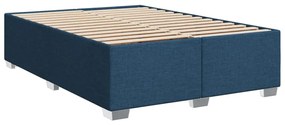 Κρεβάτι Boxspring με Στρώμα Μπλε 140x200 εκ. Υφασμάτινο - Μπλε