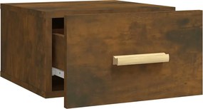 vidaXL Κομοδίνο Επιτοίχιο Καπνιστή Δρυς 35 x 35 x 20 εκ.