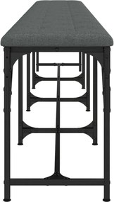 vidaXL Πάγκος Τραπεζαρίας Σκούρο Γκρι 248x32x45 εκ. Ατσάλι / Ύφασμα