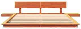 vidaXL Σκελετός Κρεβατιού Καφέ 150 x 200 cm ξύλο