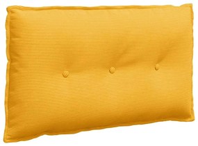 vidaXL Μαξιλάρι Πλάτης Απαλό Κίτρινο 80 x 50 cm Υφασμάτινο Κορντουρά