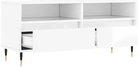 vidaXL Έπιπλο Τηλεόρασης Γυαλ. Λευκό 100x34,5x44,5 εκ. Επεξεργ. Ξύλο