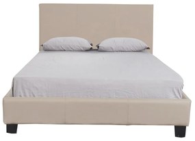 Κρεβάτι ArteLibre AZALEA Capuccino PU 213x128x88cm (Στρώμα 120x200cm) - ART-14320002