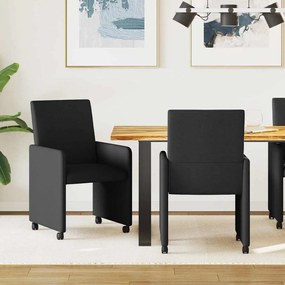 vidaXL Καρέκλα τραπεζαρίας 2 pcs Μαύρο 57 x 66 x 94 εκ ύφασμα
