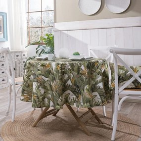 Τραπεζομάντηλο Lugo Green Teoran Διάμετρος 180cm Cotton-Polyester