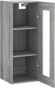 vidaXL Ντουλάπι Τοίχου Γκρι Sonoma 34,5 x 34 x 90 εκ.