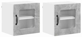 vidaXL Πάνελ πλυντηρίου πιάτων Kalmar 2 pcs Σκυρόδεμα Γκρι