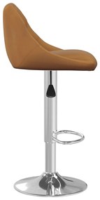 vidaXL Σκαμπό Μπαρ 2 τεμ. Καφέ Βελούδινα