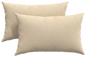vidaXL Μαξιλάρι Καναπέ 2 pcs Κρεμ 50 x 30 cm ύφασμα