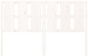 vidaXL Κεφαλάρι Κρεβατιού Λευκό 155,5 x 4 x 100 εκ. Μασίφ Ξύλο Πεύκου