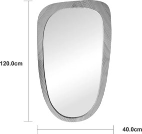 Καθρέπτης Phaedra pakoworld MDF σε φυσική απόχρωση 74x2,5x120 εκ