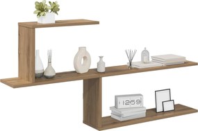 vidaXL Ράφι Τοίχου Artisan Δρυς 122 x 18 x 60 εκ. Επεξεργασμένο Ξύλο