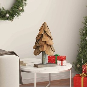 vidaXL Χριστουγεννιάτικο Δέντρο Καφέ 61 cm Μασίφ ξύλο teak