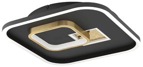 Φωτιστικό Οροφής - Πλαφονιέρα Tiriolo 901245 38x38x6cm Led Black-Gold Eglo