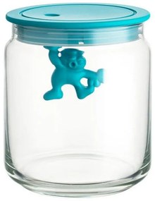 Βάζο Αποθήκευσης Gianni a little man holding on tight AMDR04 AZ 700ml Γυάλινο Με Καπάκι Light Blue A Glass