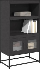vidaXL Highboard Μαύρο 68x39x123 cm Χάλυβας