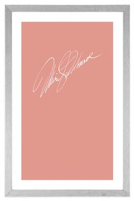 Αφίσα με πασπαρτού Υπογραφή Μέριλιν Μονρόε - 40x60 white
