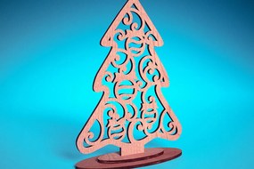 Σετ των 2 Intra απο ξύλο plywood 3mm-4mm πάχος Χριστουγεννιάτικο Στολίδι Μάνταλα με Δίασταση 30x30 cm INTRAFABR-72176927