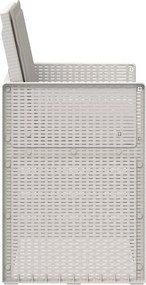 vidaXL Καρέκλες Εστιατορίου Κήπου 2 pcs Λευκό και Ανοιχτό Γκρι PP