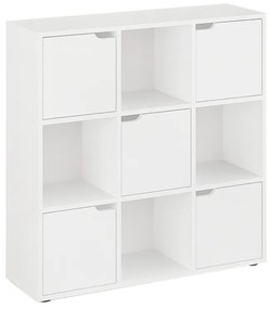 Βιβλιοθήκη Bookel σε λευκή απόχρωση 88.5x27.5x89.3εκ Υλικό: Laminated chipboard 16 mm 184-000113