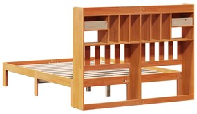 vidaXL Κρεβάτι Βιβλιοθήκη Χωρίς Στρώμα 120x190 εκ Μασίφ Ξύλο Πεύκου