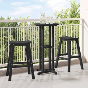 vidaXL Σετ Μπαρ Κήπου 3 pcs Μαύρο HDPE
