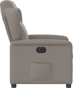 vidaXL Πολυθρόνα Ανακλινόμενη Ηλεκτρική Taupe Υφασμάτινη