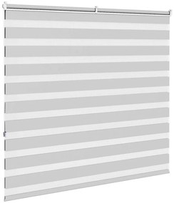 vidaXL Ζέβρα τυφλή Ανοιχτό Γκρι Πλάτος υφάσματος 150,9 εκ. Πολυεστέρας