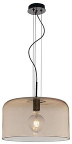 Φωτιστικό Οροφής Gibus I-GIBUS-S40 AMB 1xE27 Φ40cm 150cm Amber Luce Ambiente Design Glass