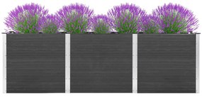 vidaXL Ζαρντινιέρα Υπερυψωμένη Γκρι 300 x 100 x 91 εκ. από WPC