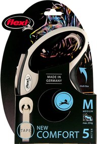 Λουρί Σκύλου Flexi NEW COMFORT 5 m Μαύρο Μέγεθος S