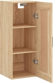 vidaXL Ντουλάπι Τοίχου Sonoma Δρυς 34,5 x 34 x 90 εκ. Επεξεργ. Ξύλο