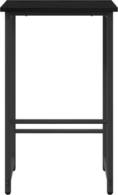 vidaXL Μπαρ σκαμπό Μαύρη Δρυς 40 x 32 x 64 εκ Επεξεργασμένο Ξύλο