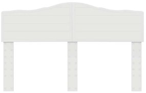 vidaXL Κεφαλάρι με κεφαλάρι Λαμπερό Λευκό 150 cm Επεξεργασμένο ξύλο