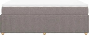 vidaXL Κρεβάτι Boxspring με Στρώμα Taupe 120x190 εκ. Υφασμάτινο