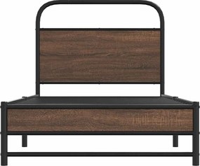 vidaXL Πλαίσιο Κρεβατιού Χωρ. Στρώμα Καφέ Δρυς 90x200 εκ Επεξ. Ξύλο