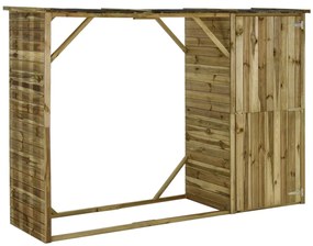 vidaXL Υπόστεγο Καυσόξυλων / Αποθήκη Κήπου 253x80x170 εκ. Ξύλο Πεύκου