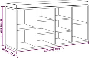 vidaXL Παπουτσοθήκη Μαύρη 103 x 30 x 48 εκ. από Επεξεργασμένο Ξύλο