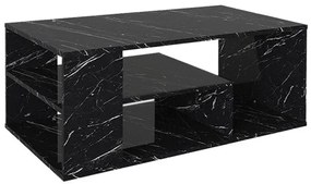 Τραπεζάκι Σαλονιού Abdera Μαύρο Εφέ Μαρμάρου 110x60x42 GP042-0240,1 Megapap-GP042-0240,1-Μαύρο GP042-0240,1