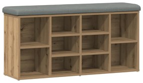 vidaXL Πάγκος παπουτσιών  Artisan Oak 102x32x50 cm Κατασκευασμένο ξύλο
