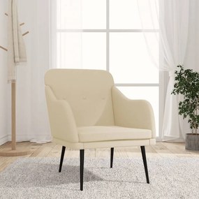 vidaXL Πολυθρόνα Κρεμ 63 x 76 x 80 εκ. Υφασμάτινη