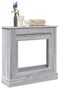 vidaXL Πλαίσιο Τζακιού Γκρι Sonoma 90x30x90 εκ. από Επεξ. Ξύλο