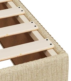 Κρεβάτι Boxspring με Στρώμα Κρεμ 80 x 200 εκ. Υφασμάτινο - Κρεμ