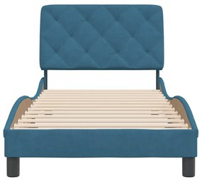 Πλαίσιο Κρεβατιού με Κεφαλάρι Μπλε 80x200 εκ. Βελούδινο - Μπλε