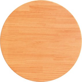 vidaXL Επιφάνεια Τραπεζιού Στρογγυλή Καφέ Κερ. Ø70x2,5 εκ Μασίφ Πεύκο