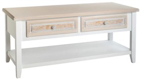 Τραπεζάκι Σαλονιού Coffee Table Ξύλινο Λευκό 110x50,5x48,5εκ. iliadis 84935