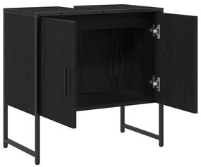 vidaXL Ντουλάπι Νιπτήρα  Μαύρης Δρυός 60x33x60 εκ. Επεξεργασμένο Ξύλο