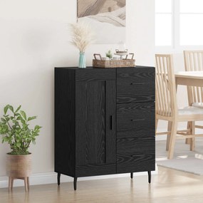 vidaXL Πλαϊνό γραφείο με συρτάρι Μαύρη Οξυά 69,5 x 34 x 90 εκ.